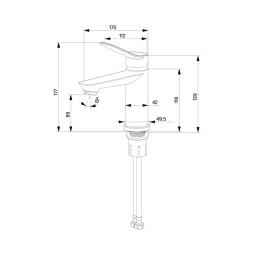 Смеситель для раковины 35к Milardo ENJSB00M01 "Enjoy" литой, п/гайку ХРОМ - ENJSB00M01