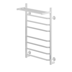 Полотенцесушитель MIXLINE MIRA 80х50 (таймер, 403Вт, 7 перекладин + ПОЛКА) электрический БЕЛЫЙ - ML-556419