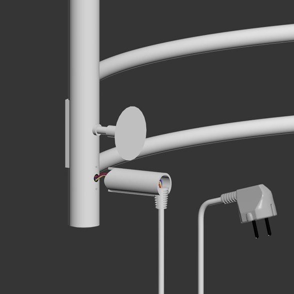 Полотенцесушитель MIXLINE MIRA  80х50 (таймер, 403Вт, 7 перекладин + ПОЛКА) электрический БЕЛЫЙ - ML-556419 