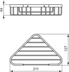 Полочка угловая Ideal Standard IOM, с крепежом, черный (A9105XG)