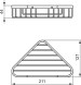 Полочка угловая Ideal Standard IOM, с крепежом, черный (A9105XG)
