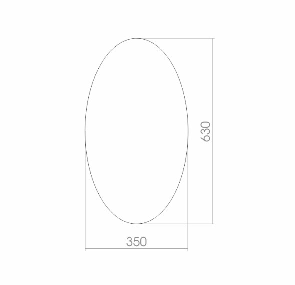 Зеркало MIXLINE овал 350*630 (ШВ) - 00000082 