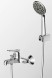 Смеситель для ванны и душа Bravat Eco с коротким изливом, шлангом 150 см и душевой лейкой, Хром (F6111147C-B)