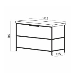 Тумба д/ванной "БРУКЛИН-100" Дуб Бунратти под раковину Фостер 100 (Kirovit) ЛОФТ (ЛДСП) - 543587