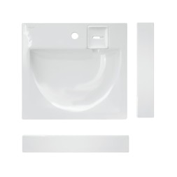 Раковина над стиральной машиной &amp;quot;Galaxy 60&amp;quot; 60*55 ш*г (кроншт, керам.мыльница ) (Sanita Luxe) - WB.WM/Galaxy/60-C/WHT.G/S1 