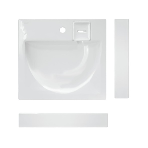 Раковина над стиральной машиной &amp;quot;Galaxy 60&amp;quot; 60*55 ш*г (кроншт, керам.мыльница ) (Sanita Luxe) - WB.WM/Galaxy/60-C/WHT.G/S1 