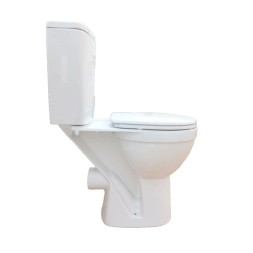 Унитаз-компакт &amp;quot;Ресса&amp;quot; белый (гориз, нижн, сид.полип, 2-х кноп.арм) (Rosa) - 4610119208110 