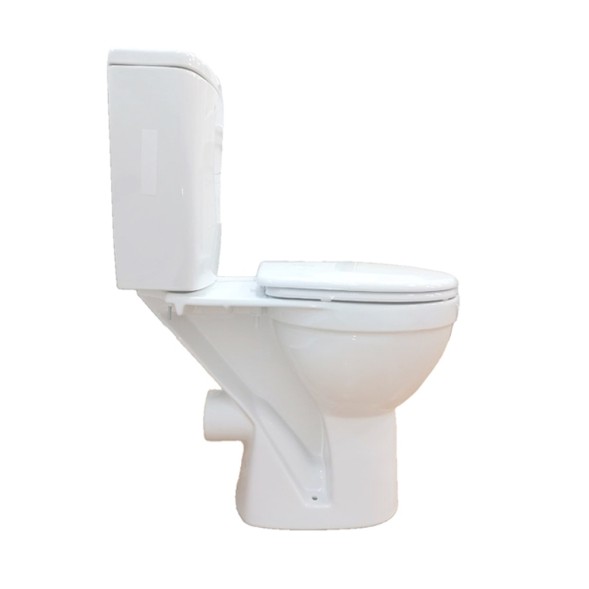 Унитаз-компакт &amp;quot;Ресса&amp;quot; белый (гориз, нижн, сид.полип, 2-х кноп.арм) (Rosa) - 4610119208110 