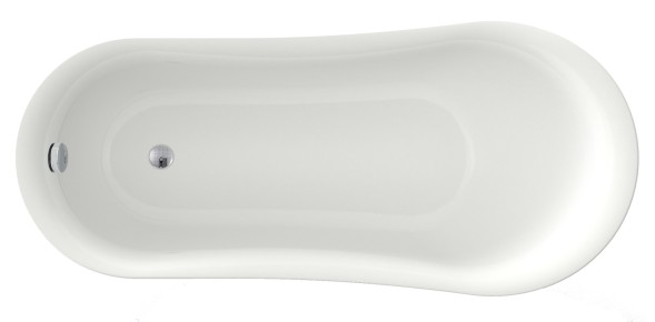 Ванна акриловая AZARIO CARDIFF 1700x760x800 свободностоящая, в комплекте с сифоном и металлическими ножками (CAR17076)