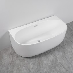 Ванна акриловая Azario STANFORD 1700х850х580 пристенная, в комплекте с сифоном и металлической рамой (AZ-6727)