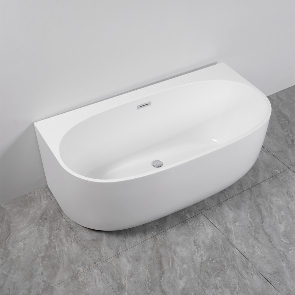 Ванна акриловая Azario STANFORD 1700х850х580 пристенная, в комплекте с сифоном и металлической рамой (AZ-6727)