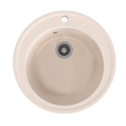 Мойкa ML-GMS01 СТАНДАРТ круглая, бежевый (328), 470мм (глуб. чаши 180) - 00-00002351