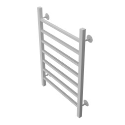 Полотенцесушитель водяной AZARIO ANCONA 500/800 квадрат, 7 секций, нижнее/диагональное подключение, 1/2", белый (AZ83914W)