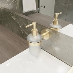 Дозатор жидкого мыла Fixsen Comfort Gold стекло, золото сатин (FX-87012)