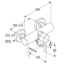 Смеситель для душа KLUDI BOZZ черный матовый (388313976)