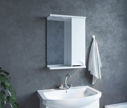 Зеркальный шкаф "ЭТЬЕН-50" правый с подсветкой (ПВХ) - 542403