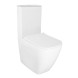 Унитаз-компакт Azario MIRADA S 385х620х920 напольный, безободковый в комплекте с бачком и сиденьем микролифт, белый (AZ-1288A)