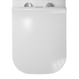 Унитаз-компакт Azario MIRADA S 385х620х920 напольный, безободковый в комплекте с бачком и сиденьем микролифт, белый (AZ-1288A)