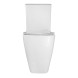 Унитаз-компакт Azario MIRADA S 385х620х920 напольный, безободковый в комплекте с бачком и сиденьем микролифт, белый (AZ-1288A)