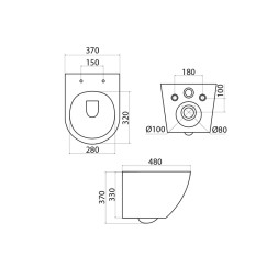 Унитаз подвесной безободковый IDDIS BLARNSEi25 "Blanko" сиденье дюропласт, микролифт - BLARNSEi25