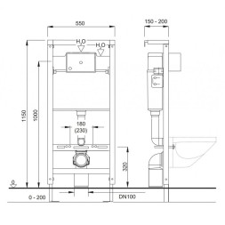 Инсталляция для подвесного унитаза Pestan Fluenta (40006356)