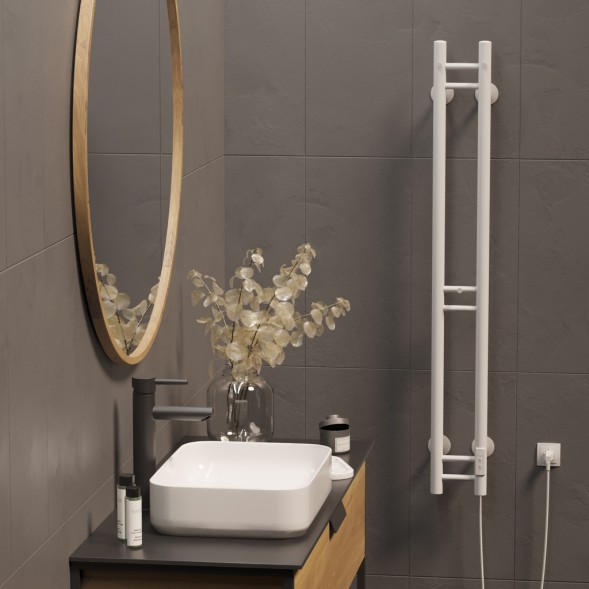 Полотенцесушитель MIXLINE MOON WHITE 120/10 (таймер,103 Вт) электрический БЕЛЫЙ - ML-556250 