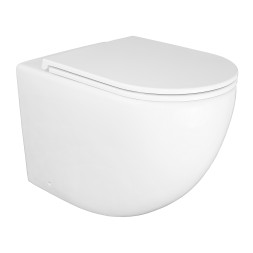 Унитаз приставной Azario Grado 365х570х410 безободковый, смыв &amp;quot;Торнадо&amp;quot;, в комплекте с быстросъемным сидением микролифт (AZ-2141D-UQ1)