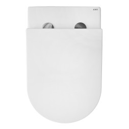 Унитаз приставной Azario Grado 365х570х410 безободковый, смыв &amp;quot;Торнадо&amp;quot;, в комплекте с быстросъемным сидением микролифт (AZ-2141D-UQ1)