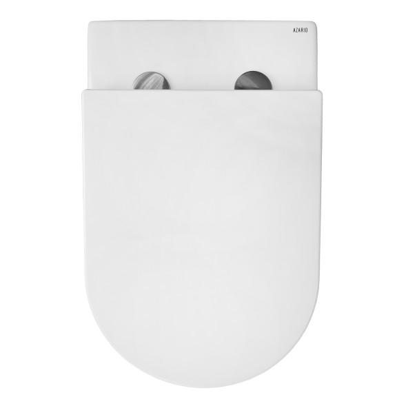 Унитаз приставной Azario Grado 365х570х410 безободковый, смыв &amp;quot;Торнадо&amp;quot;, в комплекте с быстросъемным сидением микролифт (AZ-2141D-UQ1)