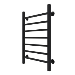 Полотенцесушитель водяной AZARIO ANCONA 500/800 квадрат, 7 секций, нижнее/диагональное подключение, 1/2", черный (AZ83915B)