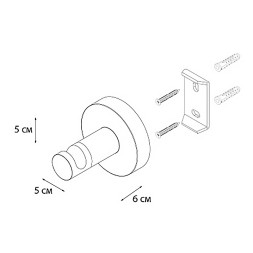 Крючок Fixsen COMFORT GOLD золото сатин (FX-87005)