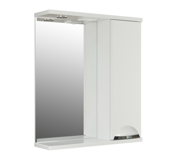 Зеркальный шкаф &amp;quot;ЭТЬЕН-60&amp;quot; правый с подсветкой  (ПВХ) - 542408 