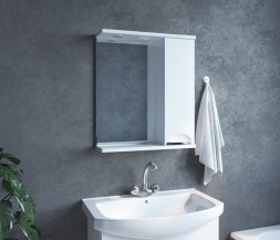 Зеркальный шкаф "ЭТЬЕН-60" правый с подсветкой (ПВХ) - 542408