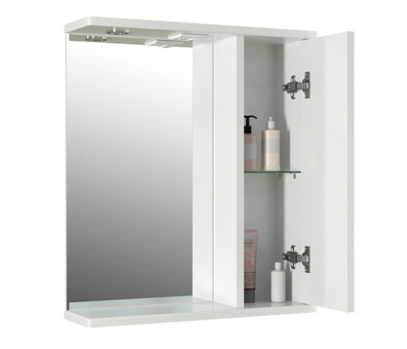 Зеркальный шкаф &amp;quot;ЭТЬЕН-60&amp;quot; правый с подсветкой  (ПВХ) - 542408 