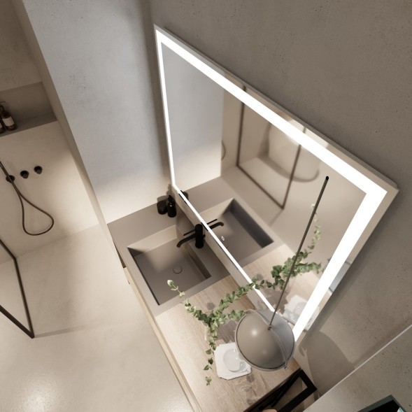 Зеркало MIXLINE &amp;quot;Ливия&amp;quot; 1000*800 (ШВ) сенсорный выключатель, светодиодная подсветка - ФР-00001225 