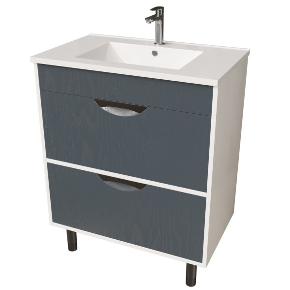 Тумба д/ванной &amp;quot;Байкал-75&amp;quot;  под раковину Quadro-75 (Sanita Luxe) (ПВХ) - 550385 