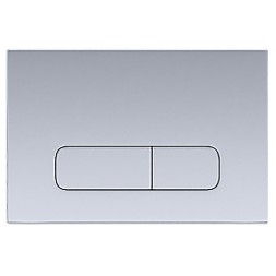 Кнопка смыва AZARIO FORTE двойная, прямоугольная, пластик, хром матовый (AZ-100-003F)