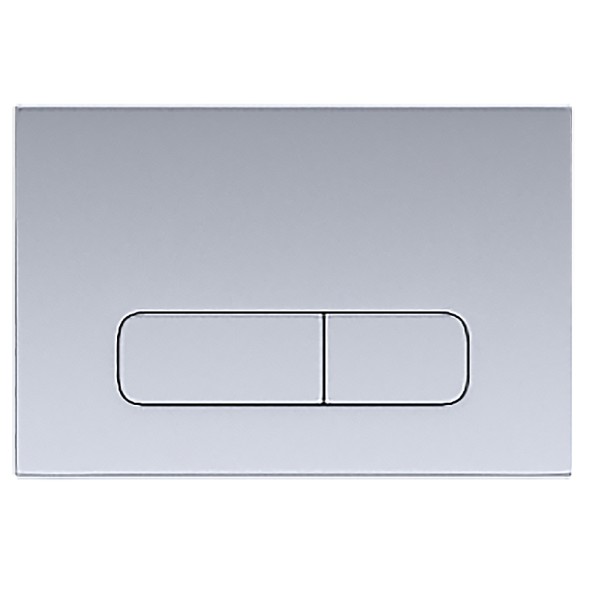 Кнопка смыва AZARIO FORTE двойная, прямоугольная, пластик, хром матовый (AZ-100-003F)