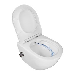 Унитаз подвесной c функцией биде Azario Allegro 360х490х360 безободковый, встроенный смеситель, крышка с сиденьем микролифт (AZ-3105B)