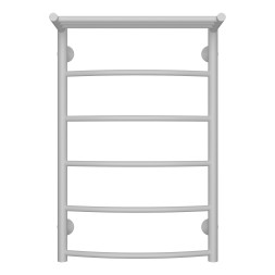 Полотенцесушитель водяной AZARIO VERONA 500/800 с полкой, 5 секций, нижнее/диагональное подключение, 1/2", белый (AZ83862PW)