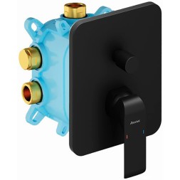 Смеситель для душа Ravak Flat FL 065.20 внешняя часть, керамический картридж, черный матовый (X070179)