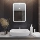 Зеркало MIXLINE &amp;quot;Мальта-3&amp;quot; 550*800 (ШВ) сенсорный выключатель, часы внешней настройки + подогрев - LED-00002380 