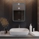 Зеркало MIXLINE &amp;quot;Мальта-3&amp;quot; 550*800 (ШВ) сенсорный выключатель, часы внешней настройки + подогрев - LED-00002380 