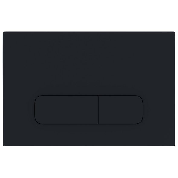Кнопка смыва AZARIO FORTE двойная, прямоугольная, пластик, черный матовый (AZ-100-004F)