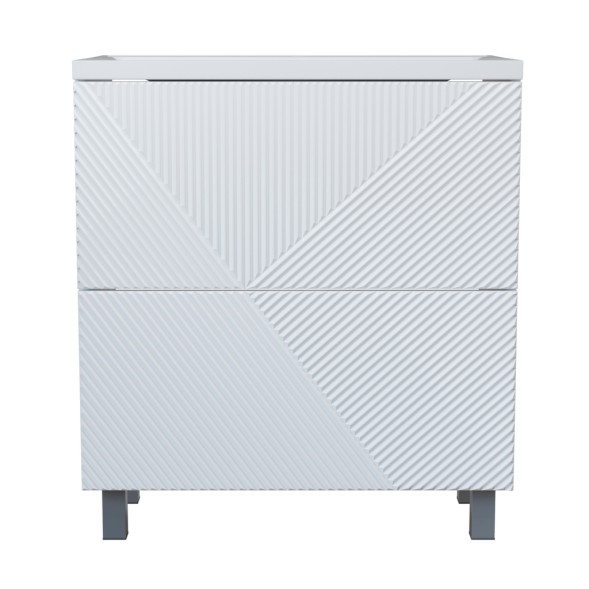 Тумба д/ванной &amp;quot;ВЕКТОР-75&amp;quot; &amp;quot;push-to-open&amp;quot;под раковину Нелли-75 (MIXLINE) (ПВХ) - 554822 