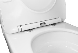 Унитаз-компакт Azario Berton 385х615х805 напольный, безободковый, слив "Торнадо", с быстросъемным сиденьем микролифт (AZ-6093)