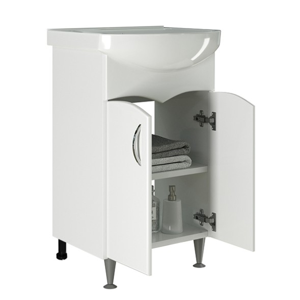 Тумба д/ванной &amp;quot;ФОРМАТ-52&amp;quot; под раковину Альфана-52 (ОК) (ПВХ) - 525507 