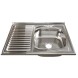 Мойка 80х60 (0,8) прав вып 3 1/2 MIXLINE 18см с сифоном - 528181 