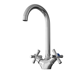 Смеситель для кухни 1/2 кер. MIXLINE МЛ10-032 (ML10-032) высокий излив п/гайку (без подводки) - МЛ10-032/ML10-032