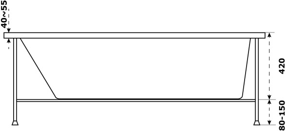 Ванна акриловая AZARIO Бали 180х80 (БАВ0005)